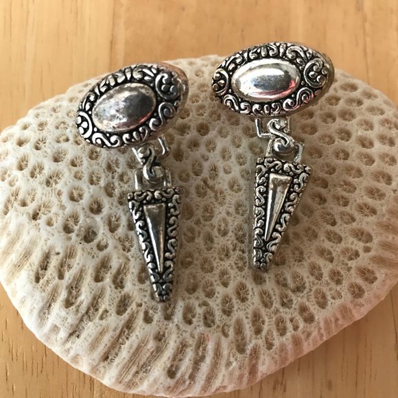 Handmade Boho Earrings One of a kind Ornate VTG - Picture 1 of 8